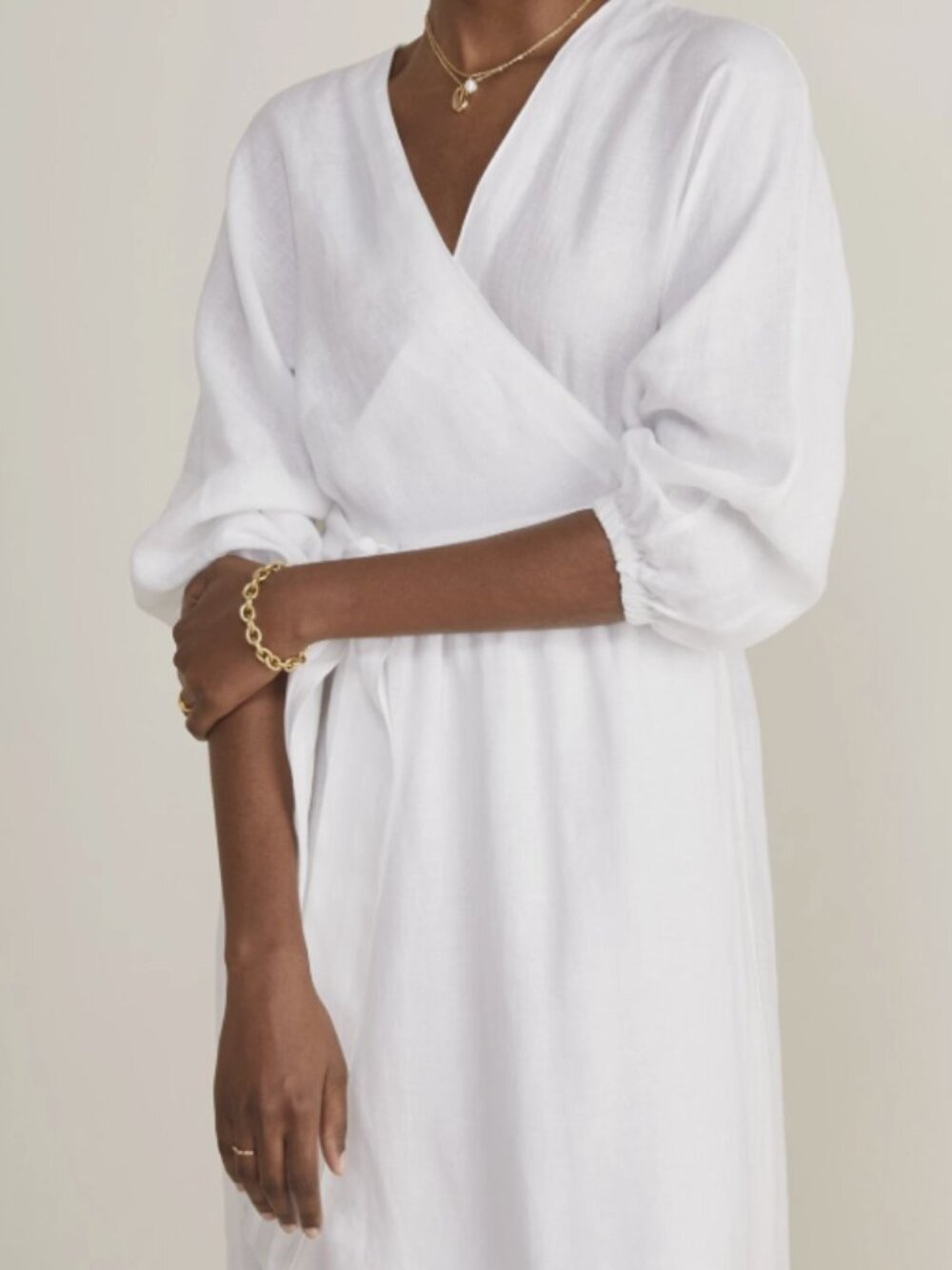 Vineyard Vines | Women's White Maxi Linen Wrap Dress NWT-Size XS